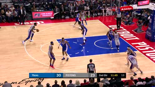 【NBA集锦】庄神内线大开杀戒 勾手单吃恩比德力量是真的强