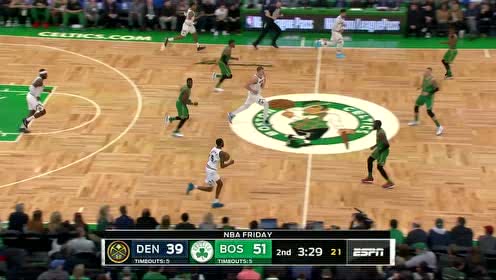 【NBA集锦】一座高山力压两座塔 约基奇无视绿军小个子补篮得手