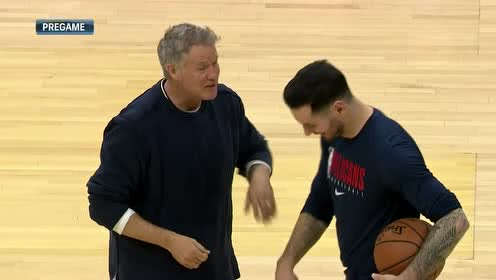 【NBA集錦】76人主場歡迎雷迪克重返費城 賽前與大帝打趣有說有笑