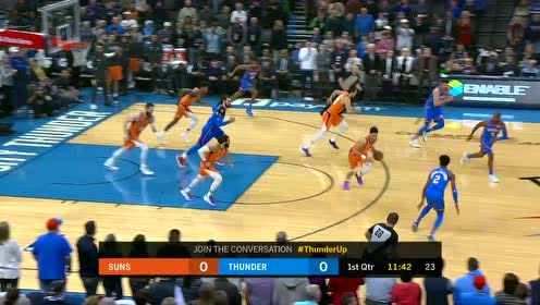 【NBA集錦】亞當(dāng)斯傳球失誤送機(jī)會(huì) 布克快攻籃下漂移跳投輕取兩分