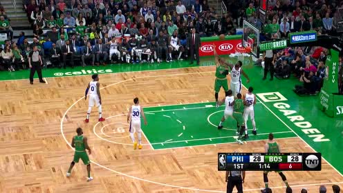 【NBA集锦】丝毫不怵 坎特篮下大秀脚步单吃恩比德