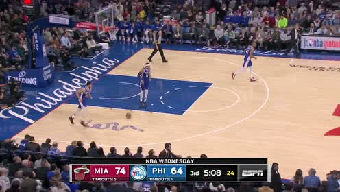 【NBA集锦】自信心已然爆棚 纳恩30尺顶人干拔三分费城无计可施