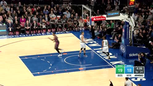 【NBA集锦】绿军来不及退防 多特森助攻巴雷特空接暴扣