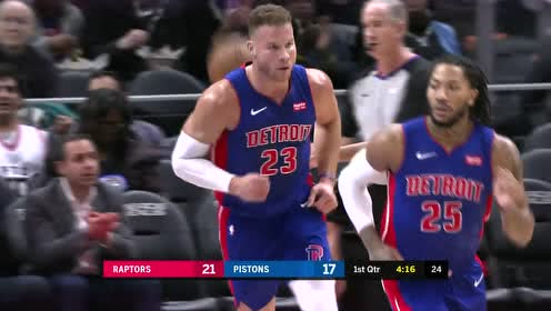 【NBA集錦】搶斷反擊妙傳連線 羅斯助攻格里芬飛身上籃得手