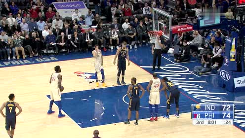 【NBA集錦】犯規(guī)也拉不下來 恩比德慢三步上籃步行者無計(jì)可施