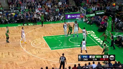 【NBA集锦】沃克水银泻地一步过西蒙斯 漂移抛投打进加罚
