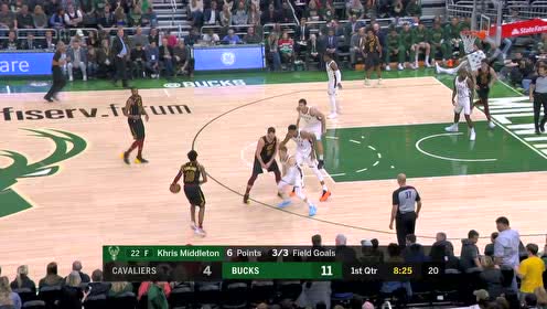 【NBA集錦】手感好到不行 米德爾頓接球出手拋投命中