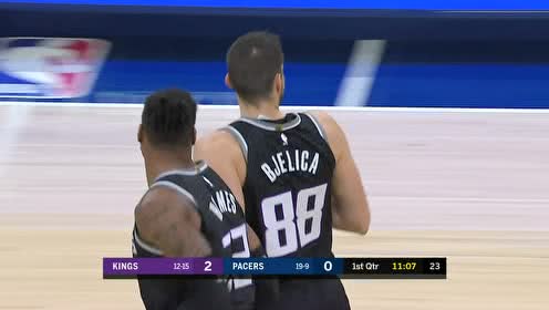 【NBA集锦】别利察施展缓慢欧洲步 突破抛投拿下首球