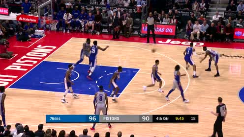 【NBA集锦】恩比德鱼跃抢断太帅了 进攻回合跳投单吃庄神轻松写意