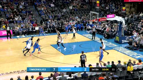 【NBA集錦】兄弟齊心合力斷金 加里納利頭頂妙傳助飛亞當斯輕松暴扣虐筐