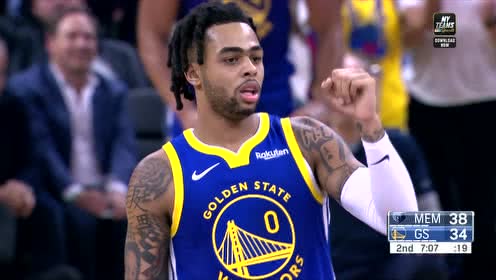 【NBA集锦】拉塞尔眼观六路送助攻 格林接球反手打成2加1