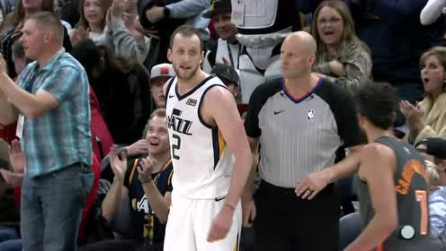 【NBA集锦】爵士真大腿无疑 英格尔斯压哨三分飙中