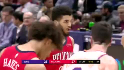 【NBA錄像回放】太陽vs鵜鶘第1節(jié) 烏布雷一腳油門平底起飛單手暴扣