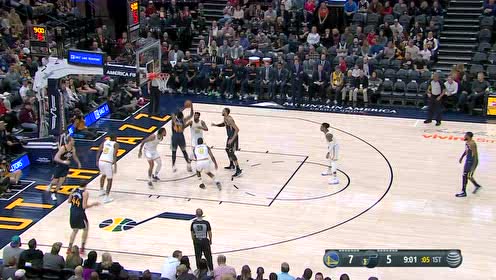 【NBA集锦】你扣我也来! 英格尔斯底线巧传击地助米切尔单手战斧扣篮