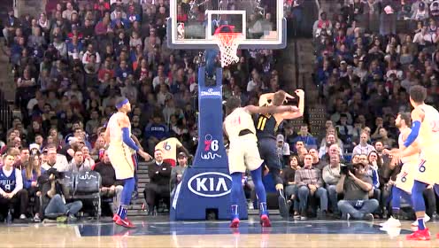 【NBA集錦】球技好不代表球品好 恩比德背后猛擊小薩博尼斯頭部被吹一級(jí)惡犯