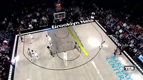 【NBA录像回放】爵士vs篮网第3节 勒韦尔闪电暴扣