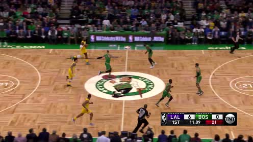 【NBA集锦】不愧是官配!詹姆斯隔空长传助飞浓眉弹跳暴扣虐筐