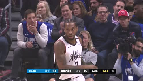 【NBA集锦】三分开胡 莱昂纳德弧顶接球就甩一箭穿心