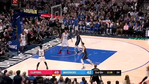 【NBA集锦】自投自抢突破抛投 东契奇二次进攻强势得手