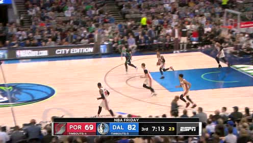 【NBA集锦】白边迅速复仇大帽东契奇 哈达威不慌不忙接球三分