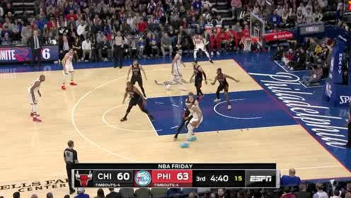 【NBA集锦】看谁还敢质疑我 西蒙斯内线补扣得手打出统治力