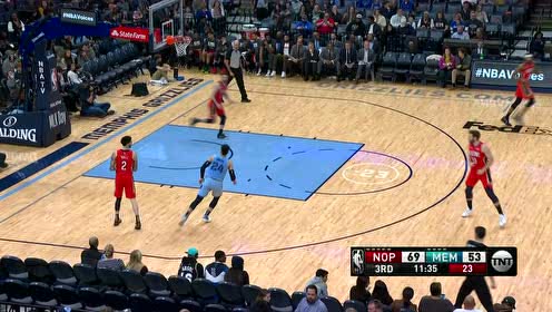 【NBA集锦】稳如磐石 小杰克逊弧顶三分射出彩虹弧线