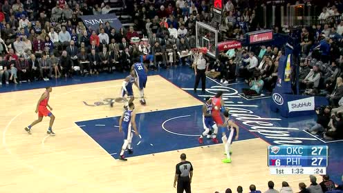 【NBA集錦】畢竟海王 亞當(dāng)斯單手補(bǔ)扣不中搶板再次炸筐