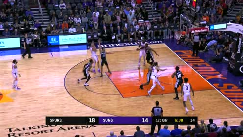 【NBA集锦】得分后卫标志性动作! 布克接卢比奥传球急停后仰打进