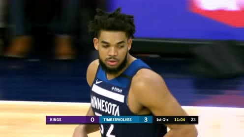 【NBA集锦】开局手感火热 唐斯外线抬手三分拉开序幕