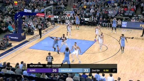 【NBA集锦】强打转身后仰出手 瓦蓝单打艾顿轻松得手