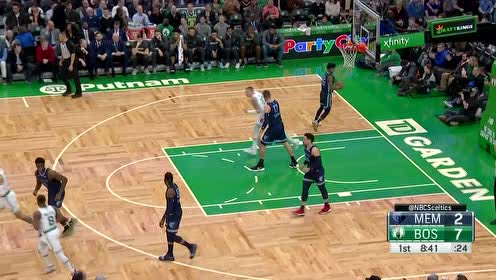 【NBA集锦】开始有科比内味儿了 塔图姆后仰跳投拿下两分
