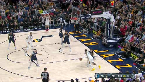 【NBA集锦】旱地拔葱强势碾压 戈贝尔内线起飞隔扣东契奇