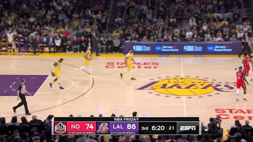 【NBA集錦】老漢玩得很開心 詹姆斯瀟灑背傳濃眉哥輕松三分飚中