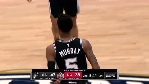 【NBA集锦】铁军希望 穆雷无惧防守24秒压哨干拔三分命中