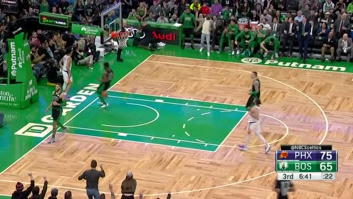 【NBA集錦】小爺今兒就要針對(duì)你！塔圖姆鬼手掏球反擊布克打成2＋1