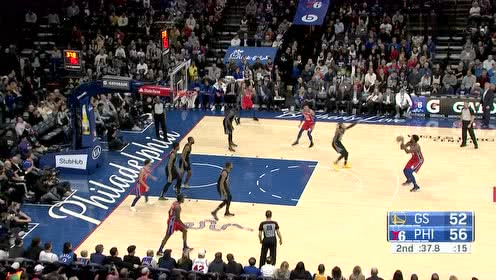 【NBA集锦】大帝外线起舞射落三分 拉塞尔快手断球+准压哨高抛立即回敬