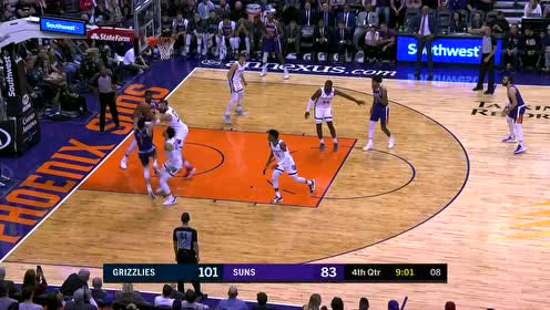 【NBA集锦】一点道理不讲 布克无视犯规超远漂移中投2+1