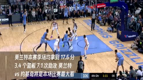 【NBA集锦】掘金vs灰熊 约基奇欲率队拿到三连胜