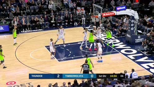 【NBA集錦】唐斯內(nèi)線背打亞歷山大輕松放進 外線架炮三分飆中