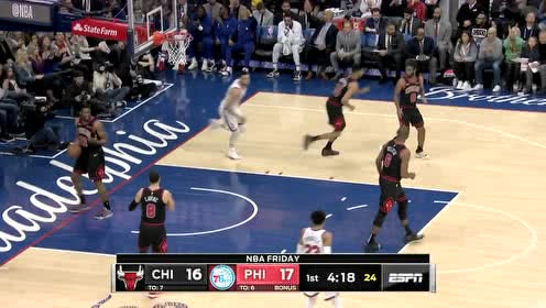 【NBA集锦】爆发力一流!西蒙斯挂挡加速一条龙滑翔上篮