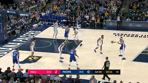 【NBA集錦】西蒙斯接球1V2順勢放進 再來暴起補籃拿下雙殺