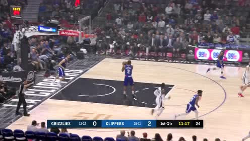 【NBA集錦】開場就發(fā)威 克勞德手起刀落底角三分命中