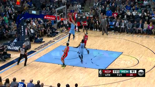 【NBA集锦】大鹏展翅遨游太空 莫兰特助飞艾伦空接滑翔暴扣