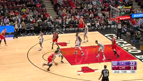 【NBA集锦】邓恩突破分球 哈奇森接球顺下舔篮命中