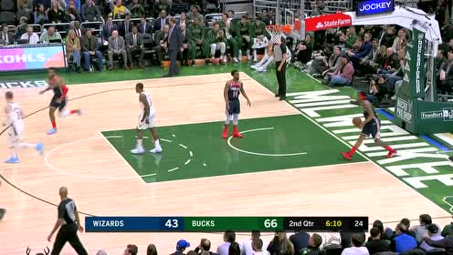 【NBA集锦】第一节录像重播? 米德尔顿又是一顿轰炸连拿五分打停奇才