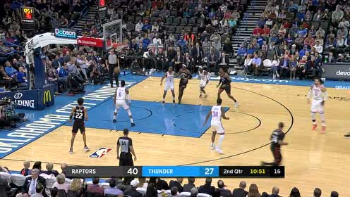 【NBA集锦】亚当斯碾压上篮进攻 小加弧顶开炮三分还击