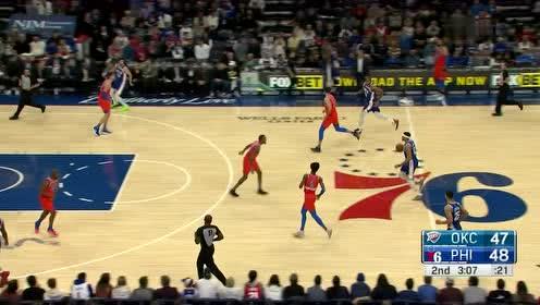 【NBA集錦】掌管球隊進(jìn)攻大旗 哈里斯后場摘板一條龍自如滑翔劈扣