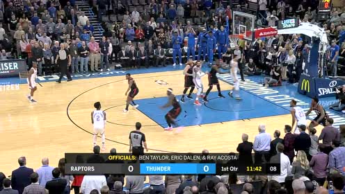 【NBA集锦】脚步轻点晃过防守 亚历山大小抛投轻松得手