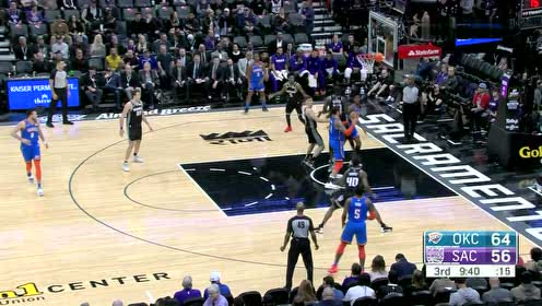 【NBA集錦】亞歷山大眼觀六路送妙傳 亞當(dāng)斯無人防守單臂劈扣