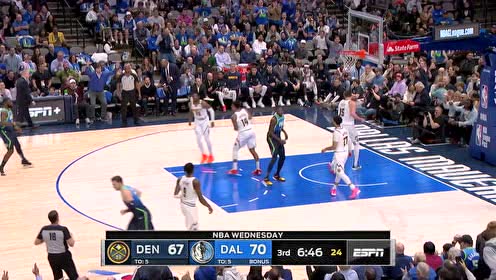【NBA集錦】這是艾弗森的招牌絕活！ 東契奇變向后撤步晃暈格蘭特中投入網(wǎng)